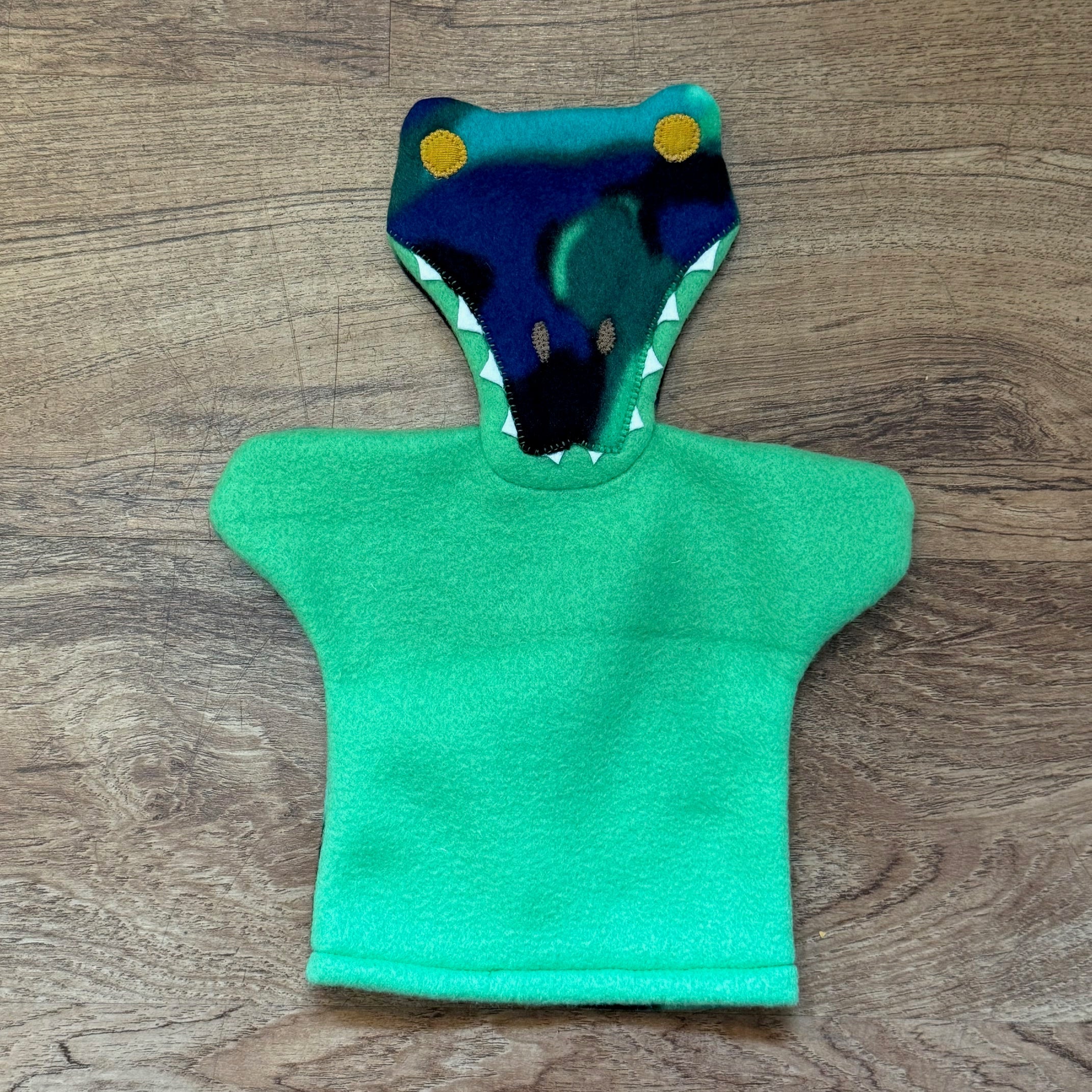 Fleece Hand Puppets - Fanciful Alligator